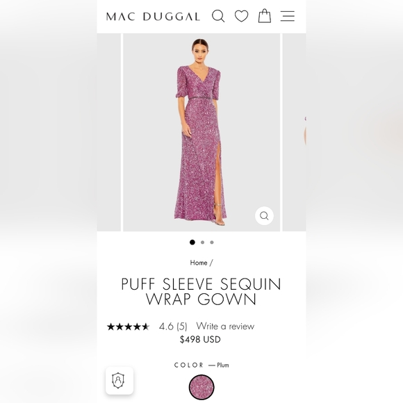 💕 Mac Duggal Sequin 5610 Sz 8 💕 - Picture 9 of 9